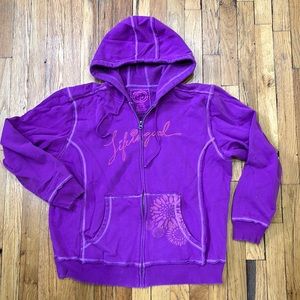Life is Good soft wash fleece embroidered zip hoodie